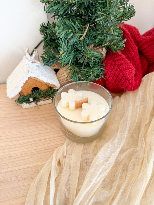 Vela de Cera de Soja - Canela e Amêndoa