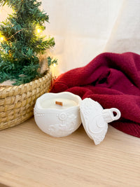 Vela de Cera de Soja - Bola de Natal Grande