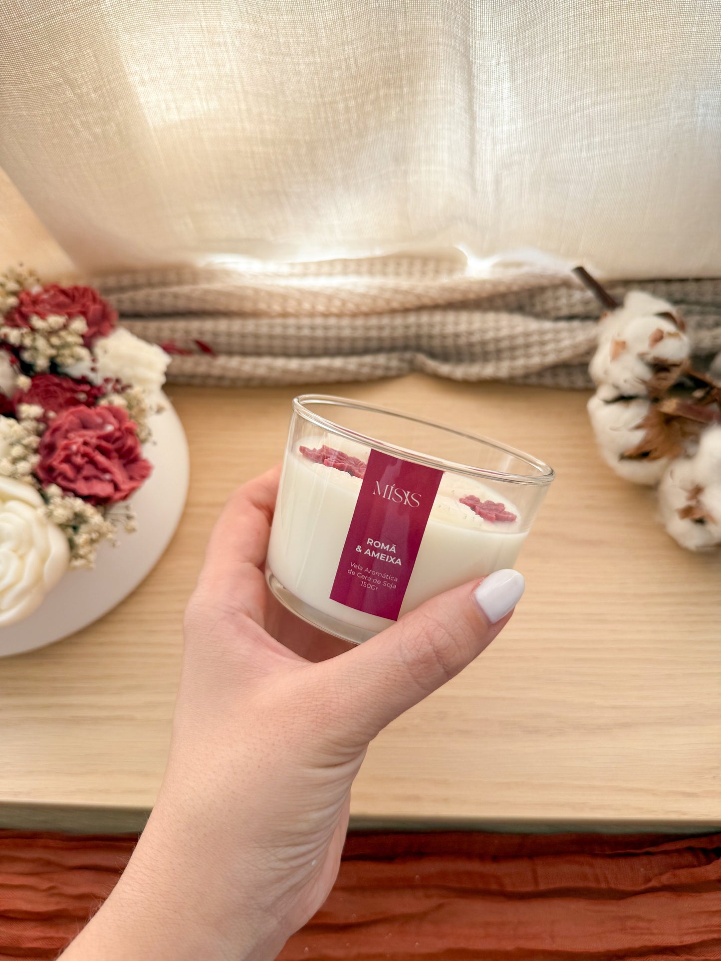 Vela de Cera de Soja - Romã e Ameixa | 150g
