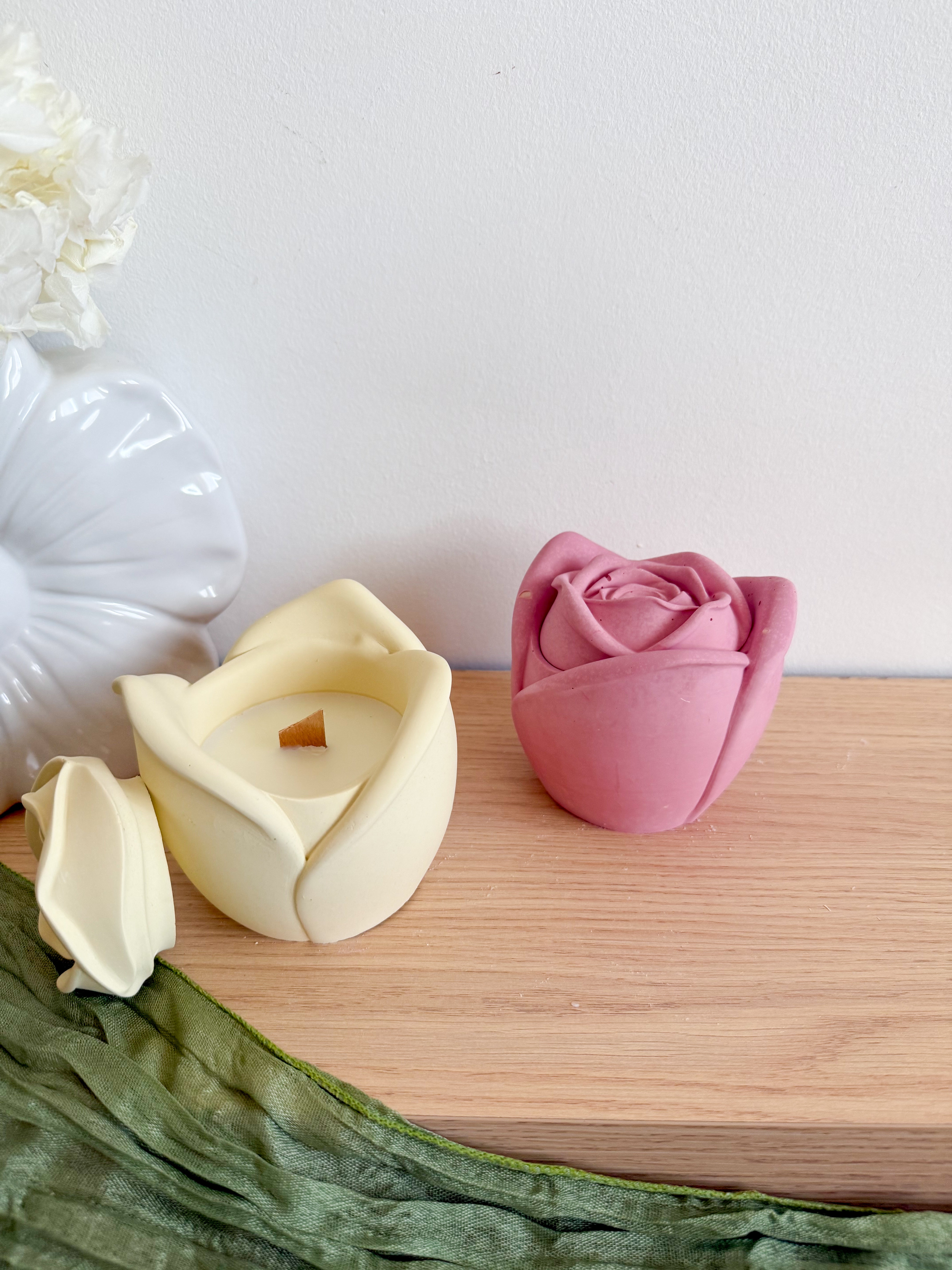 Vela de Cera de Soja - Rosa | 140g