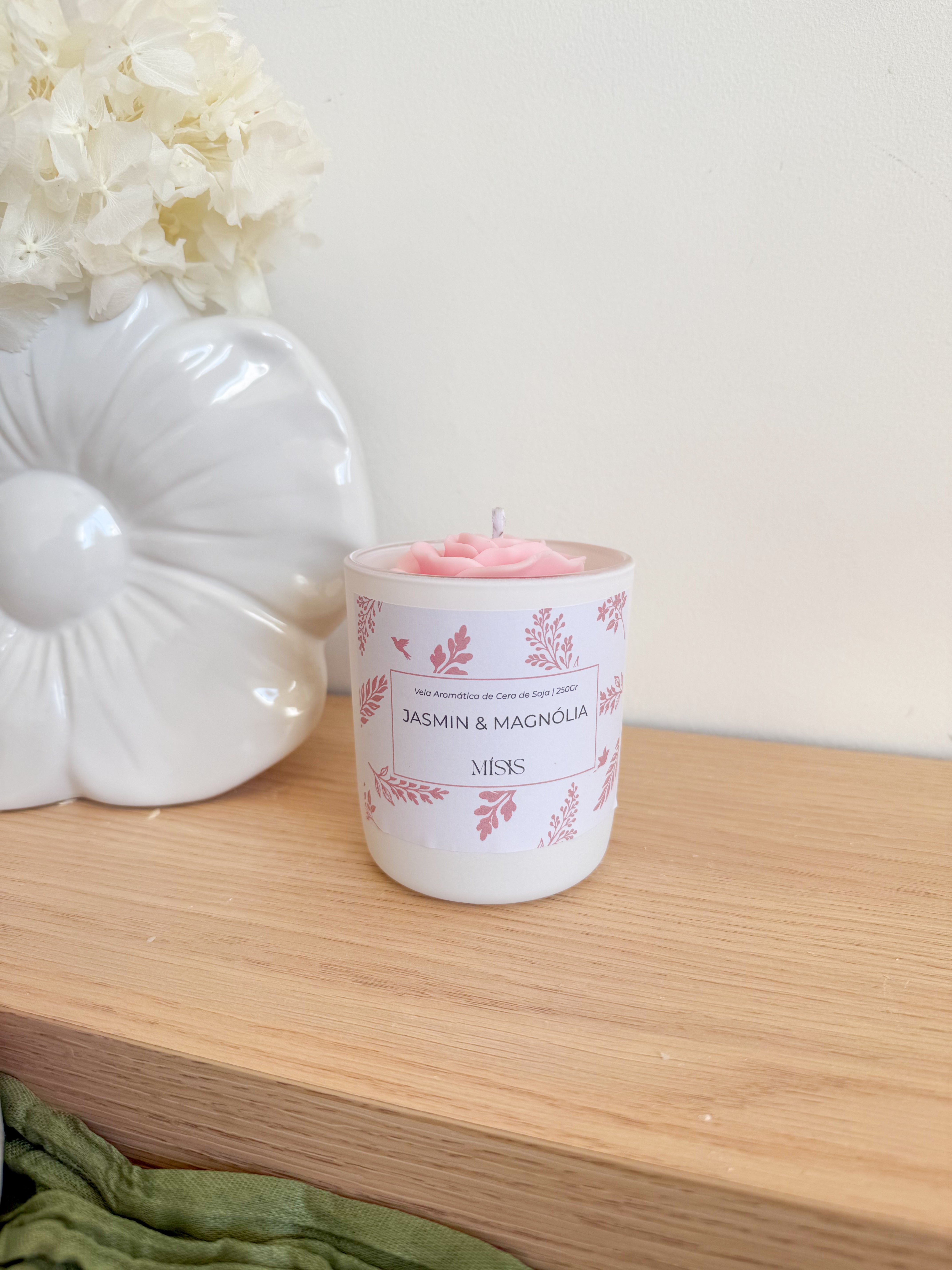 Vela de Cera de Soja - Jasmin e Magnólia | 250g