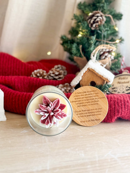 Vela de Cera de Soja - Flor de Natal