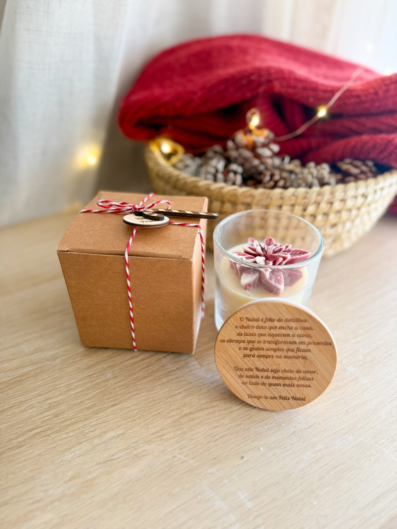 Vela de Cera de Soja - Flor de Natal