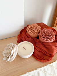 Vela de Cera de Soja - Rosa | 100g